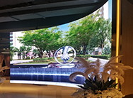 上海某中心曲面LED顯示屏由智彩科技設計、安裝